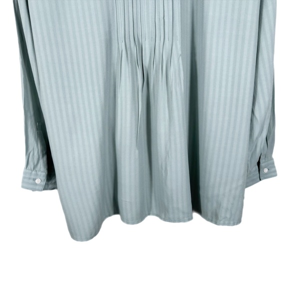 J. Jill Pintuck V-Neck Tunic Top M Sage Green Minimalist - Picture 6 of 11